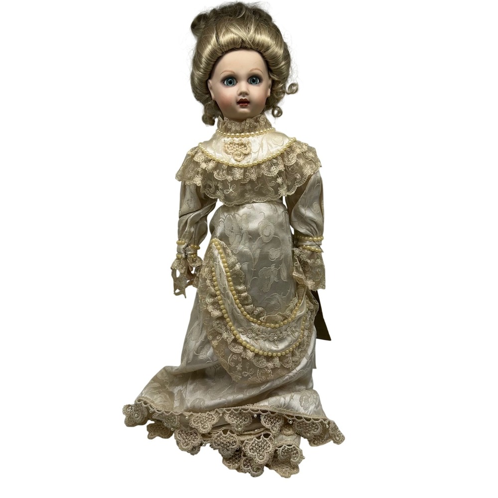 Franklin Mint 21" BEBE JUMEAU Victorian Heirloom BRIDE DOLL Porcelain Limbs